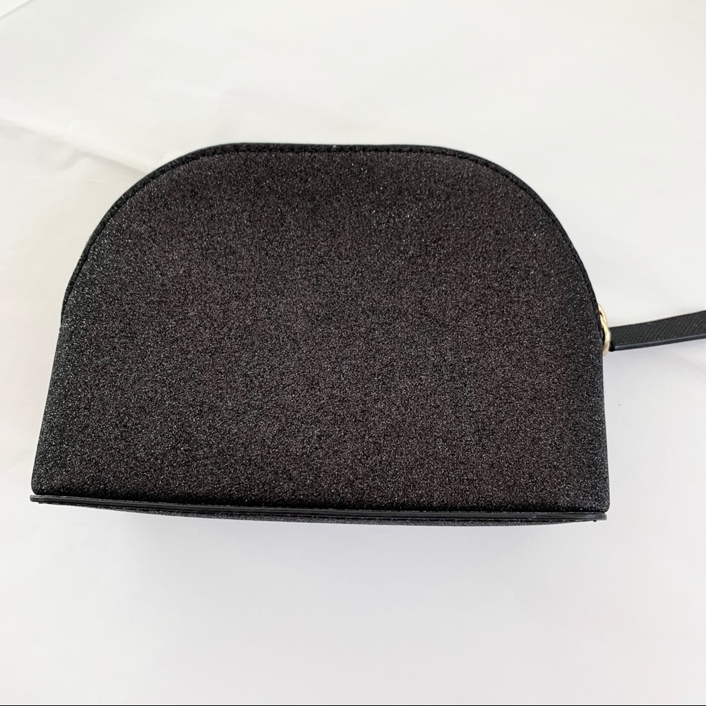 SOLD ‼️ NWT Kate Spade glitter cosmetics bag black - Picture 5 of 6